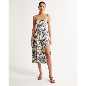Abercrombie & Fitch Floral Mini Dress - Blue and Green